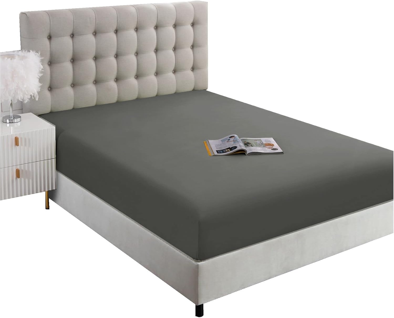 Ghooss Dark Gray Full Size Fitted Sheet 1