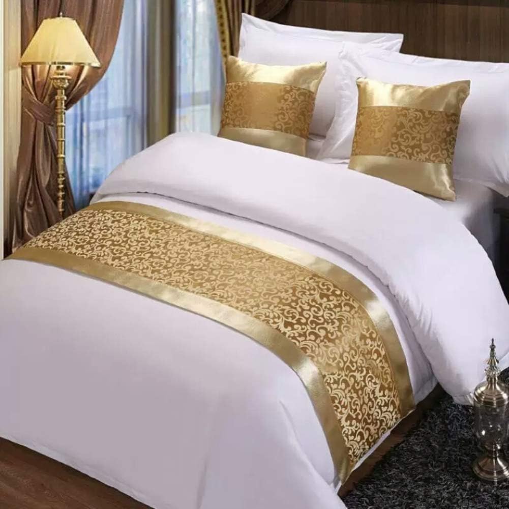 Twelve Champagne King Bed Scarf Runner Bedding Scarves 1