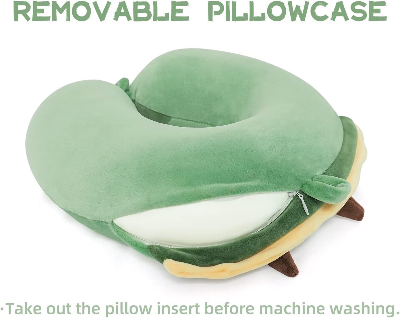 Niuniu Daddy Kids Travel Pillow - Green Dinosaur Design for Boys and Girls