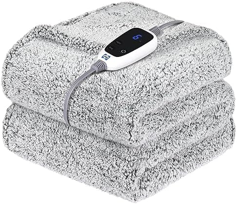 Sealy Heated Throw Blanket 50x60 with 6 Heating Levels