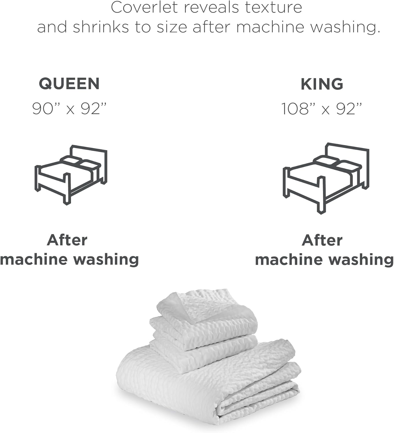 Courtyard by Marriott Textured Coverlet - White Queen