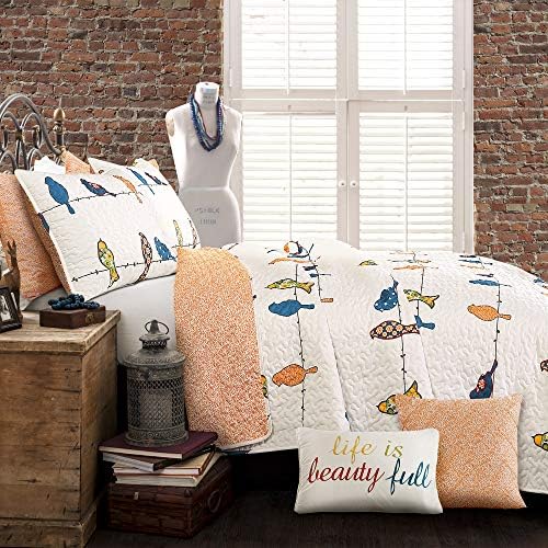 Lush Decor Rowley Birds Reversible Quilt Set