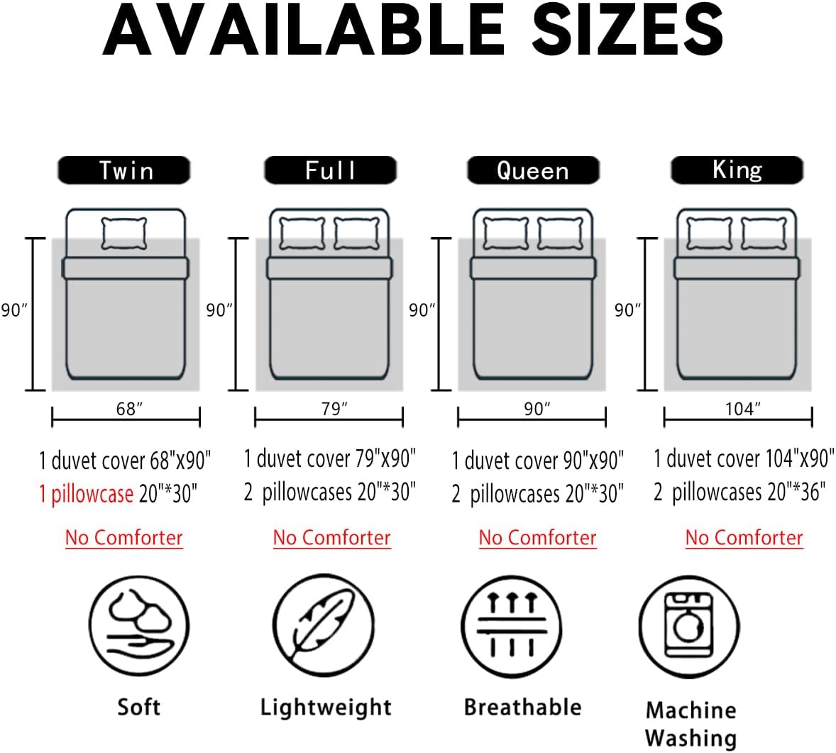 Feelyou Duvet Cover Set with Blue Black 3D Print Design