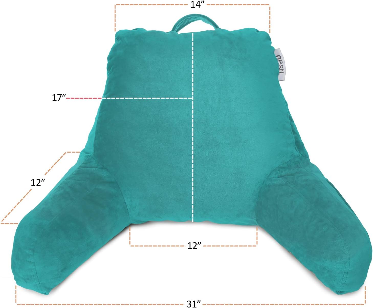 Nestl Reading Pillow Teal Memory Foam