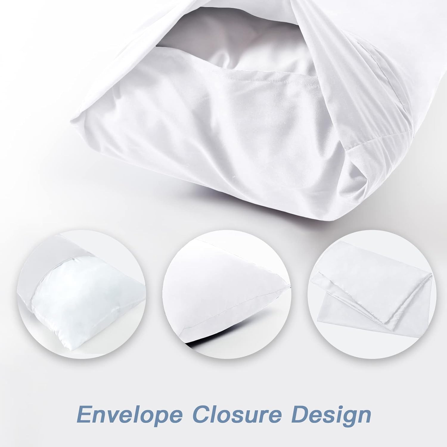 DOWNCOOL Luxury Full Body Pillow Insert with Microfiber Cover