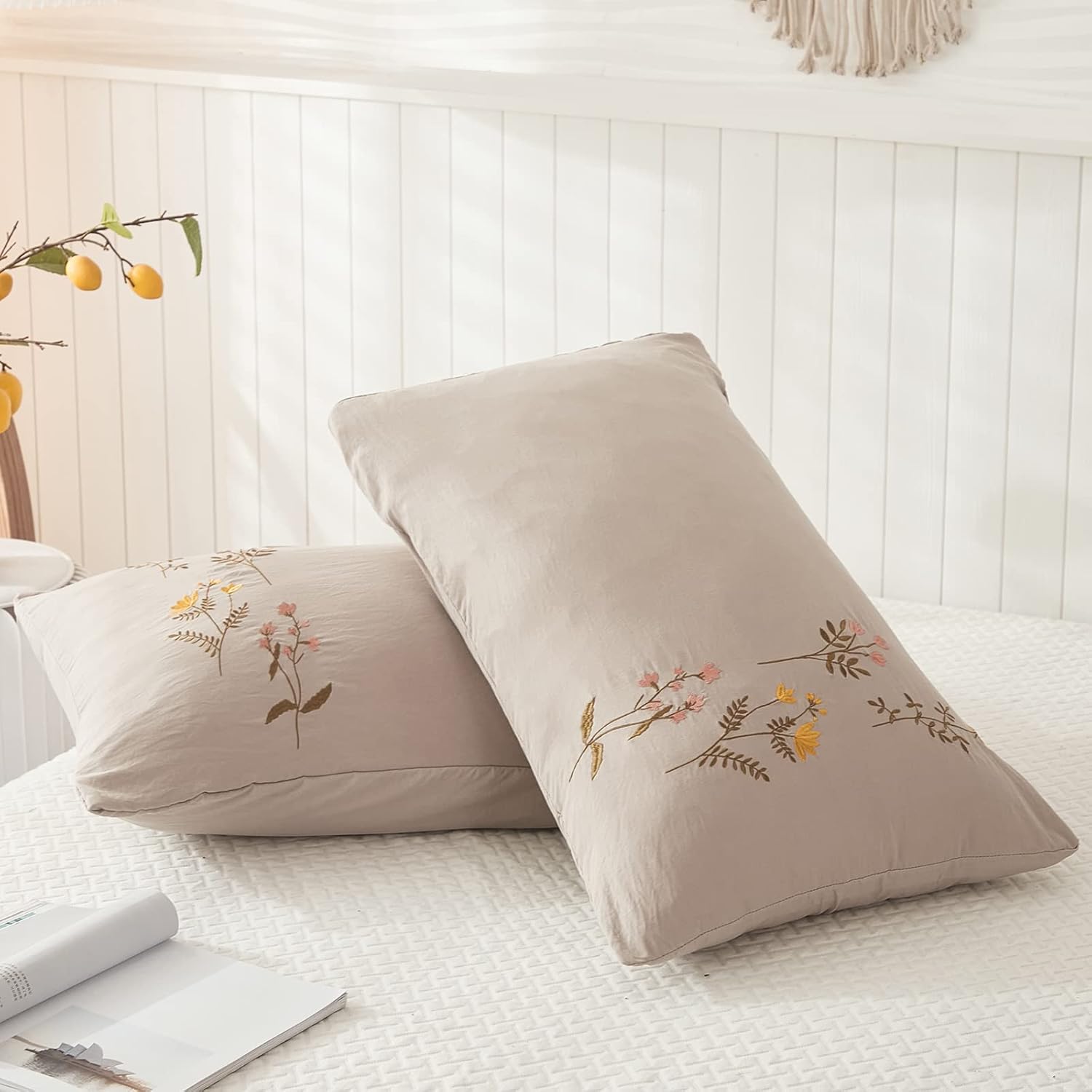 Taupe Body Pillow Cover - 20x54 Queen Size