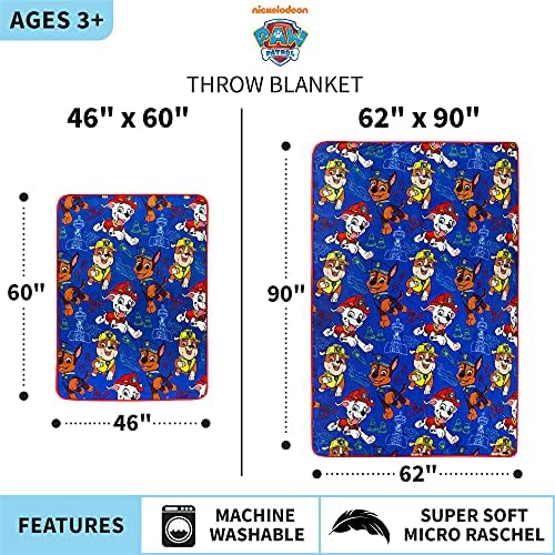 Franco Kids Bedding Plush Throw Blanket Paw Patrol 46x60
