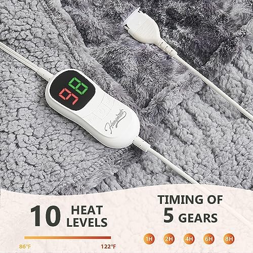 Homemate Heated Blanket - 50x60 Electric Throw with 10 Heat Levels