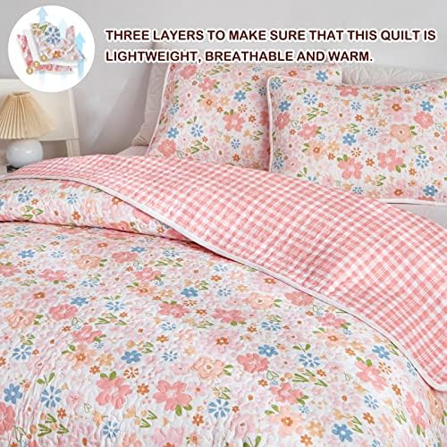 Joyreap 2 Piece Cotton Quilt Set for Girls