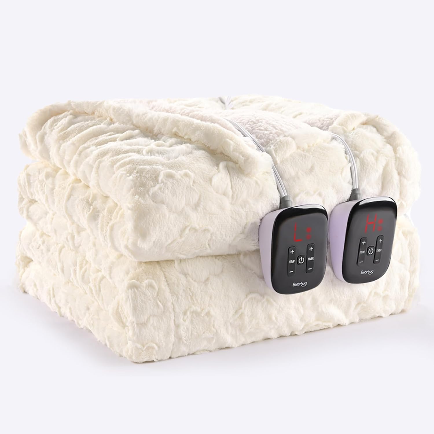 Bearhug King Size Electric Blanket 100 x 90 with Dual Controller
