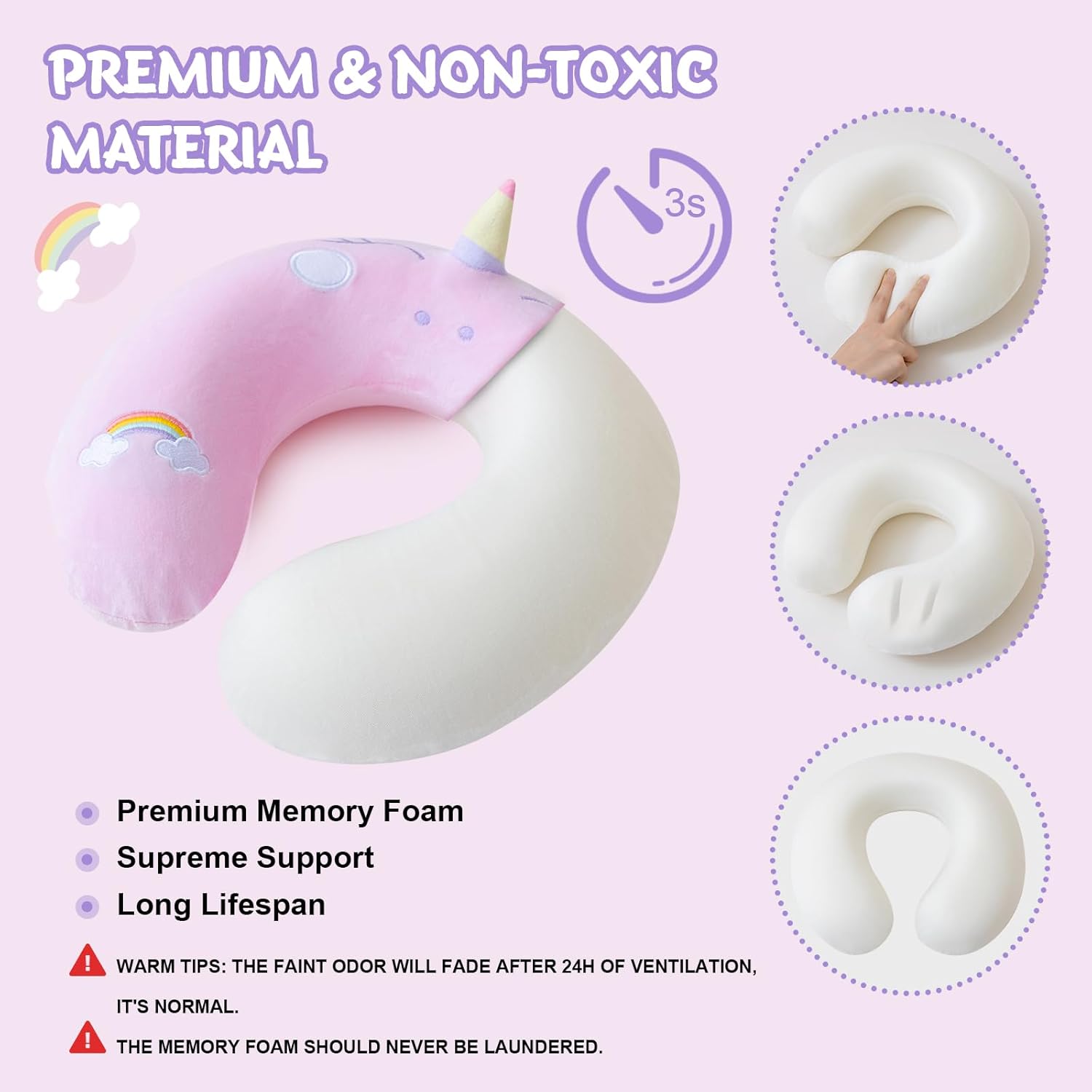 Cirorld Travel Pillow for Kids with Sleep Mask