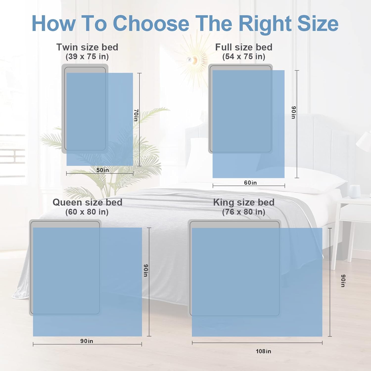 Topcee Cooling Blanket Queen Size 90x90 for Hot Sleepers