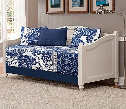 Fancy Linen Daybed Set 5pc 186-navy