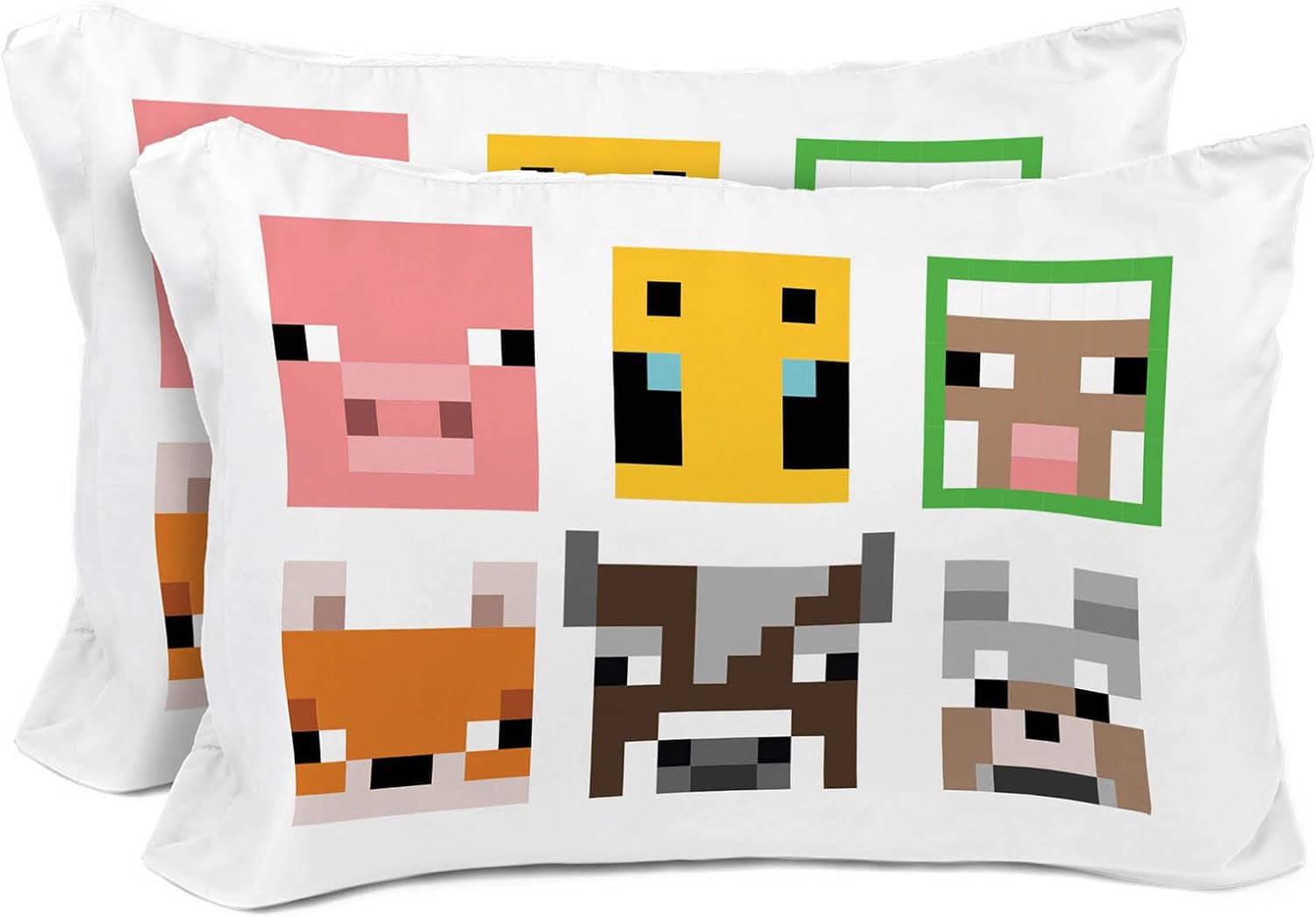 Sunny Side Up Minecraft Mobs Reversible Pillowcases