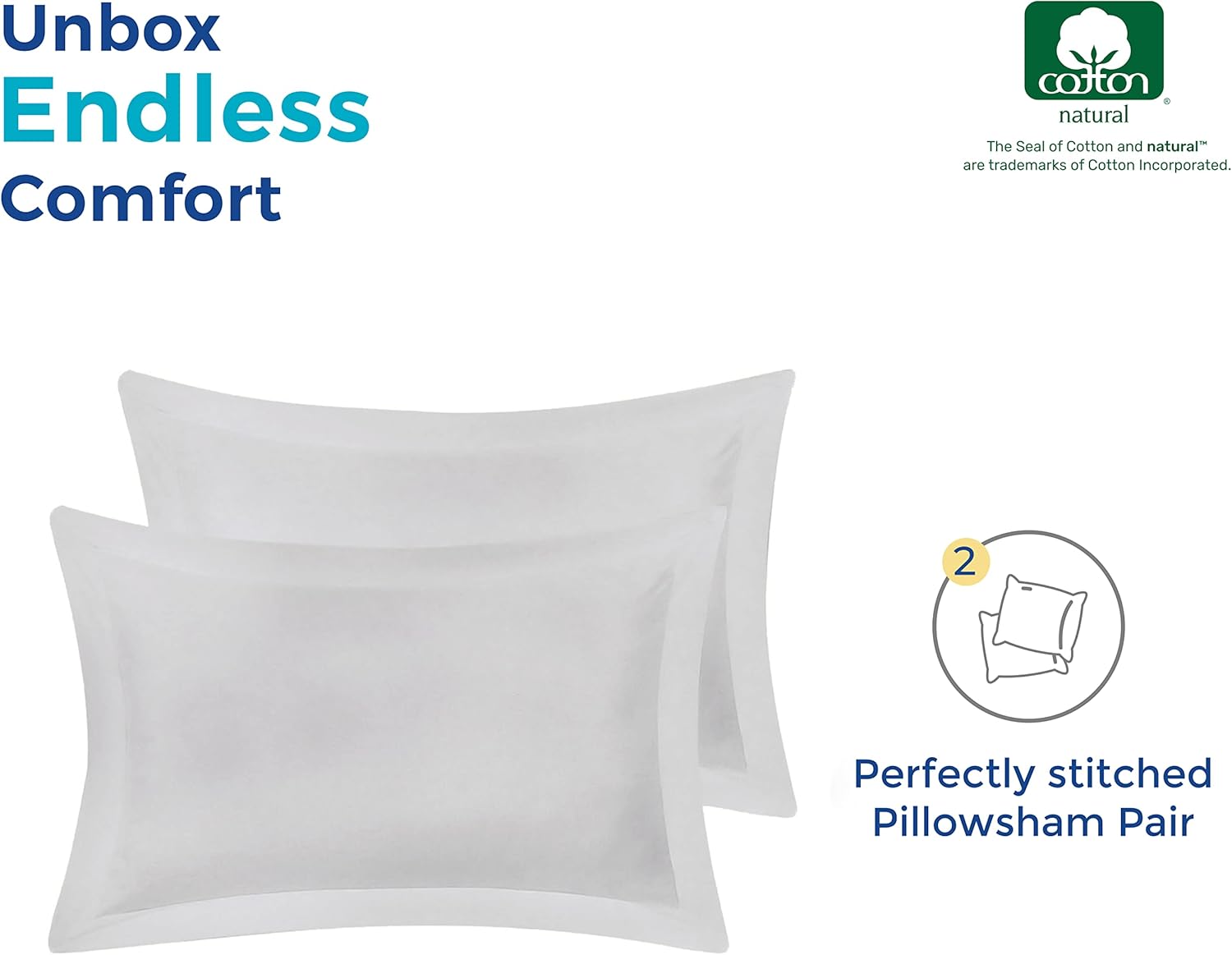 Thread Spread Egyptian Cotton Pillow Shams Set of 2