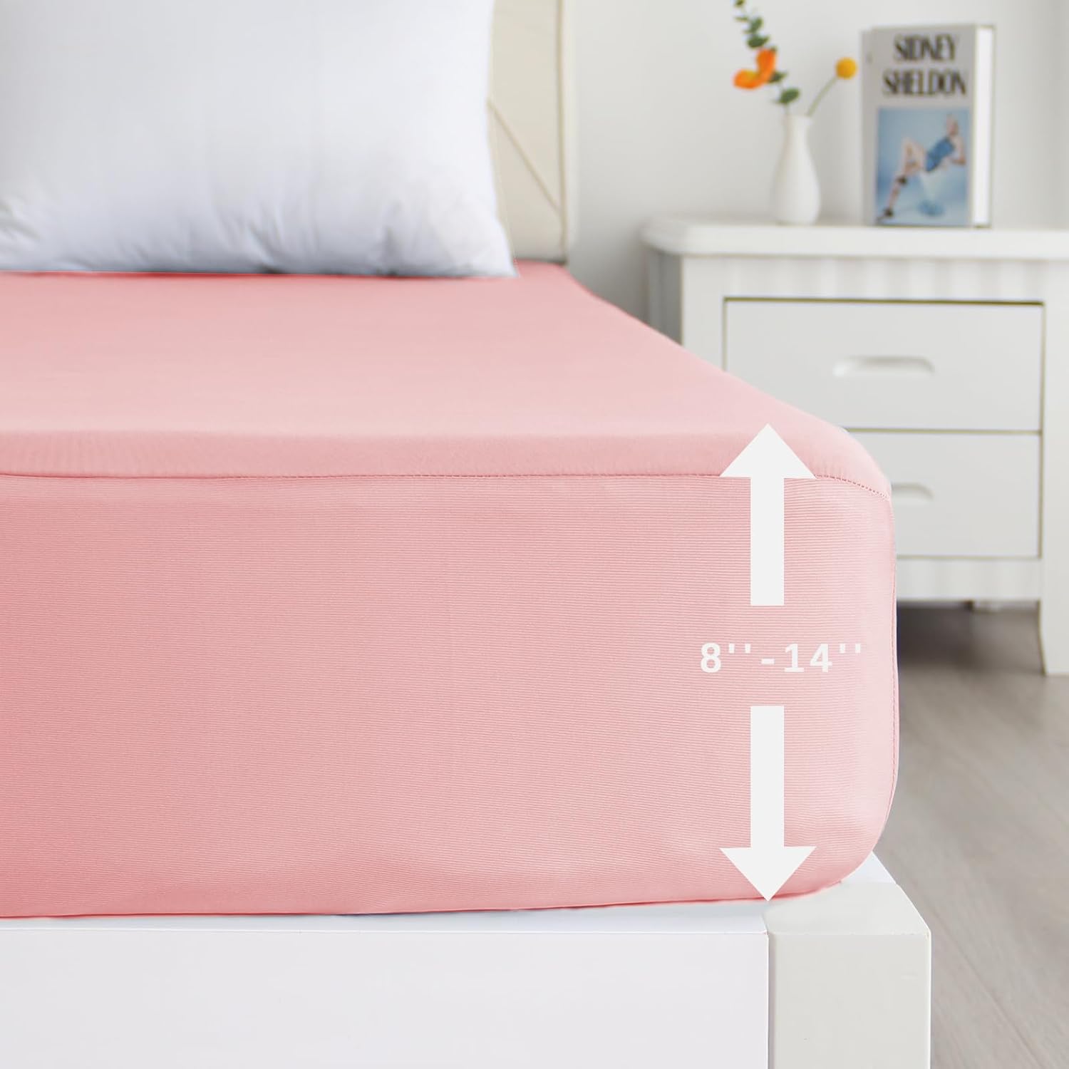 Biloban Twin Fitted Sheet 2 Pack Pink