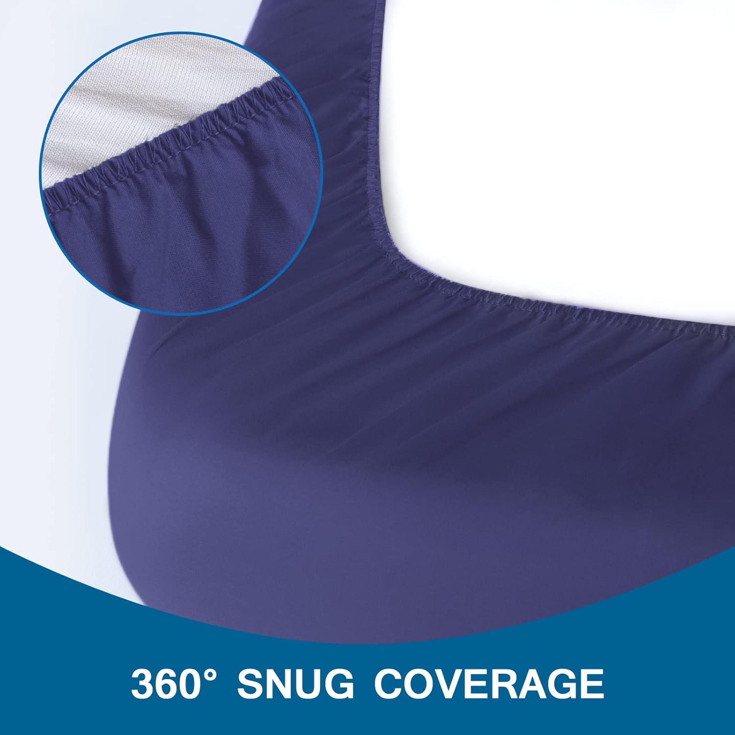 Coldwind Cot Sheets 31 x 75 Navy Microfiber Fitted 1