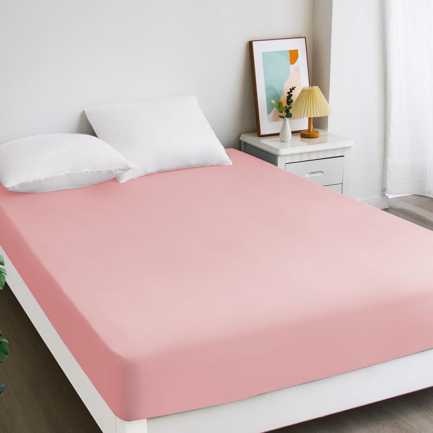 Biloban Twin Fitted Sheet 2 Pack Pink