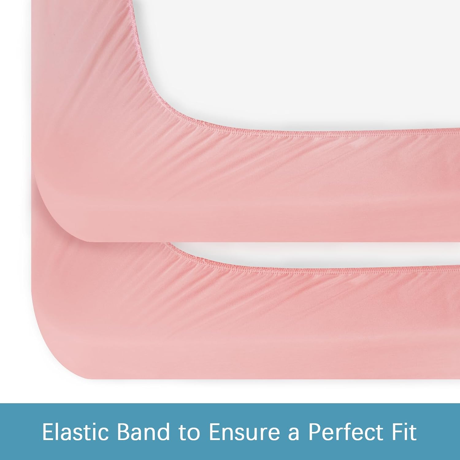 Biloban Twin Fitted Sheet 2 Pack Pink