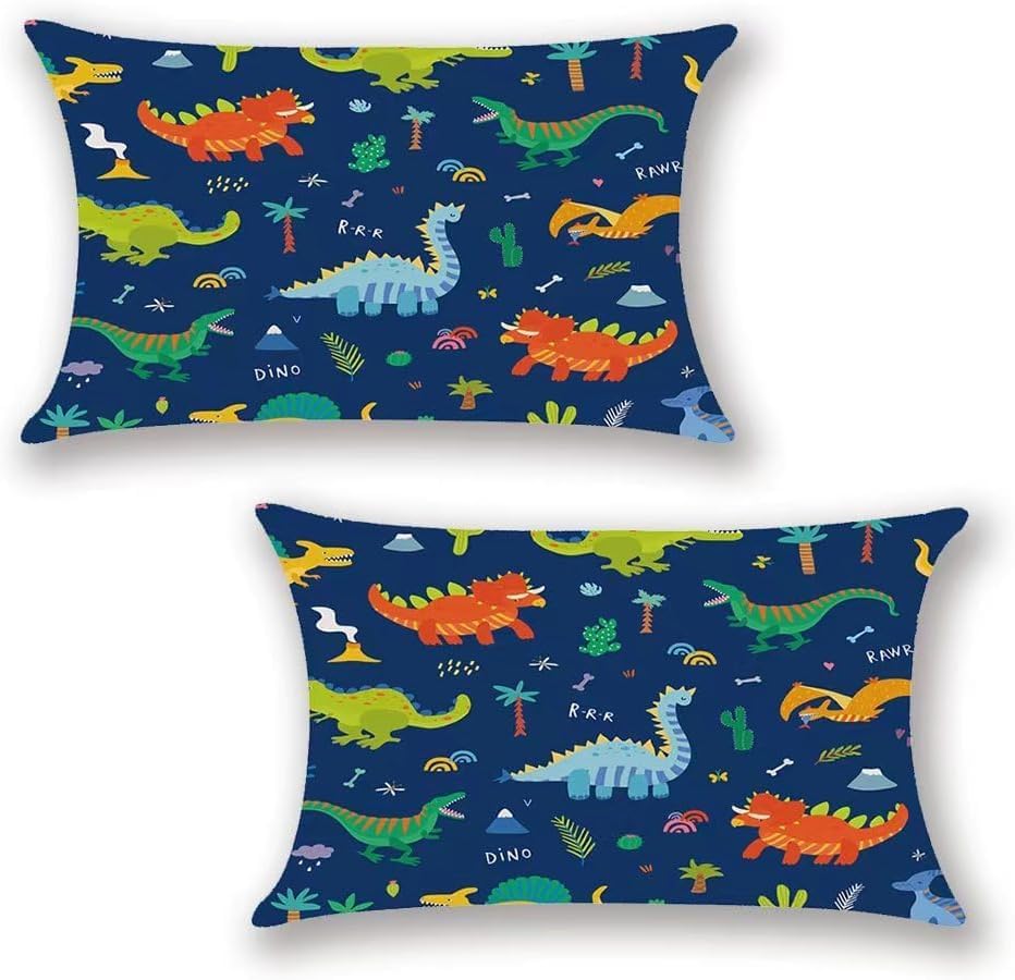 Rumkim Dinosaur Throw Pillow Covers 12x20 Inch