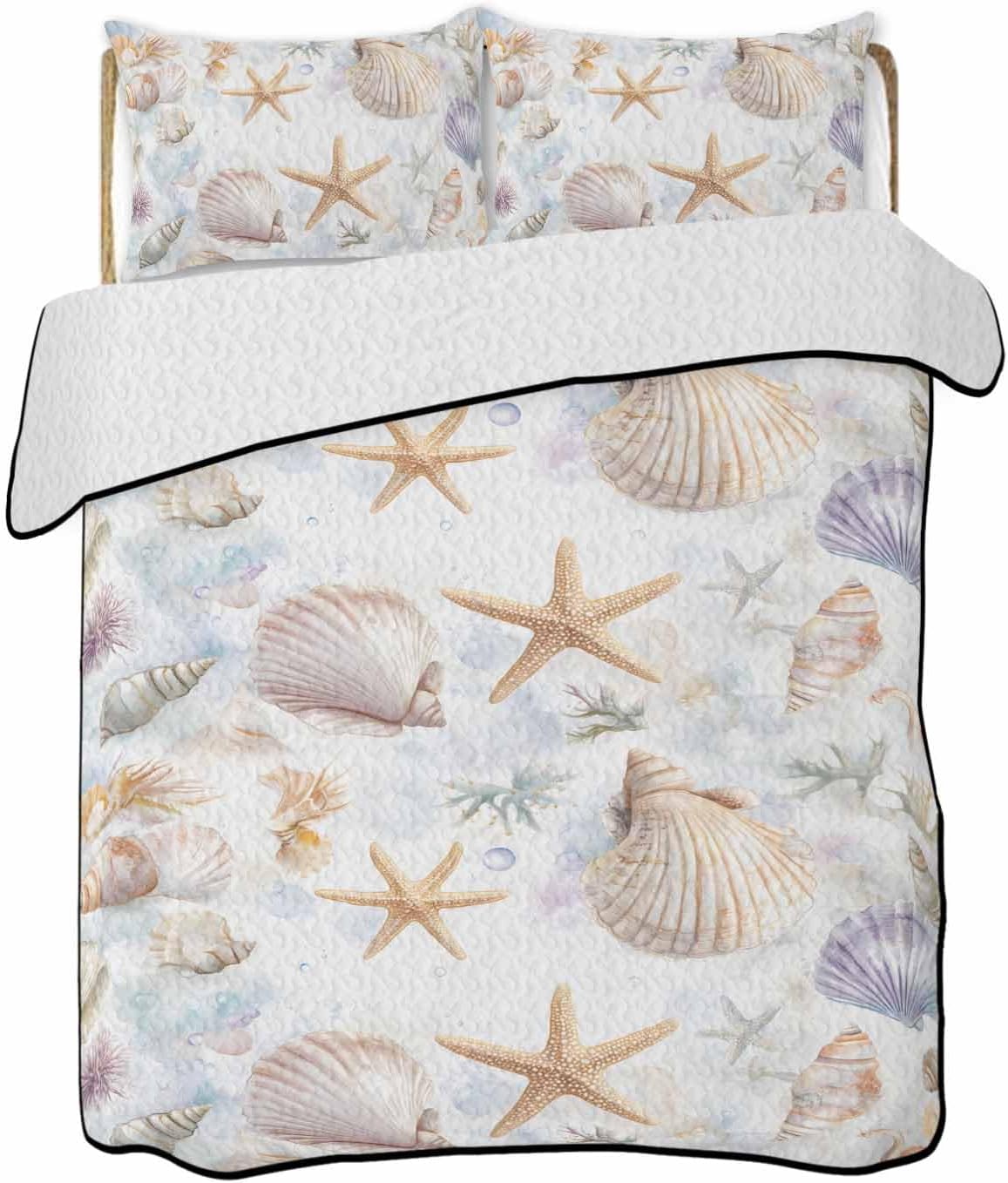 TocaHome Summer Quilt Twin XL 68x98 Inch Set with 2 Pillowcases