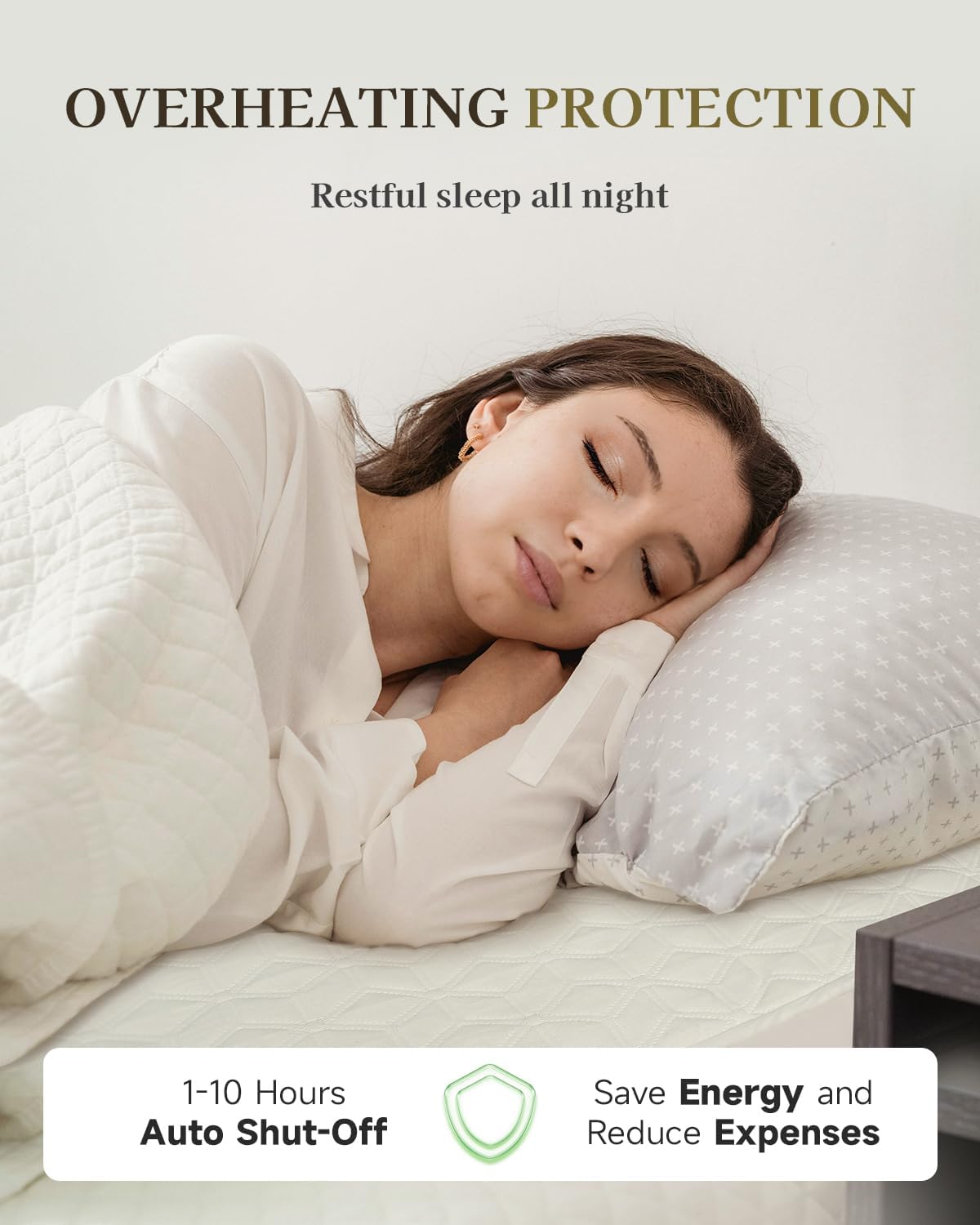 Gotcozy Heated Mattress Pad Twin XL - 6 Heat Settings 10 Hour Auto Off