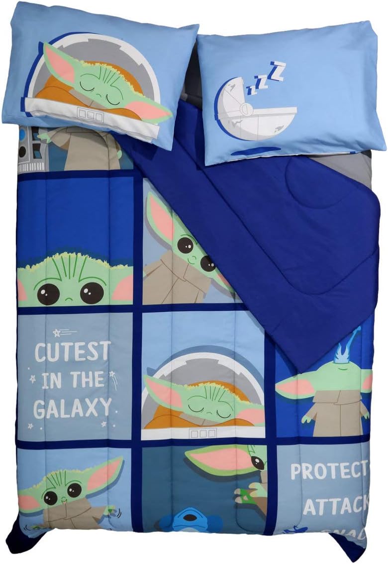 Star Wars The Mandalorian The Child Grid Comforter