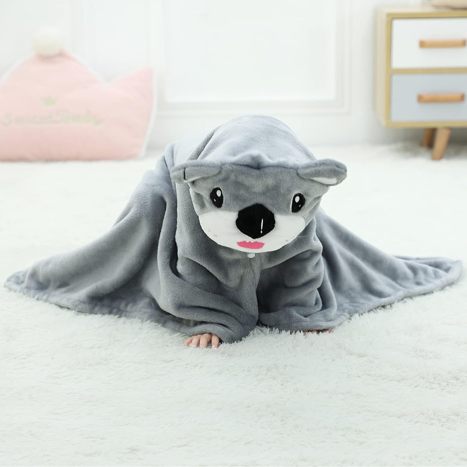 Arkwida Baby Bath Towel with Hood Flannel Blanket