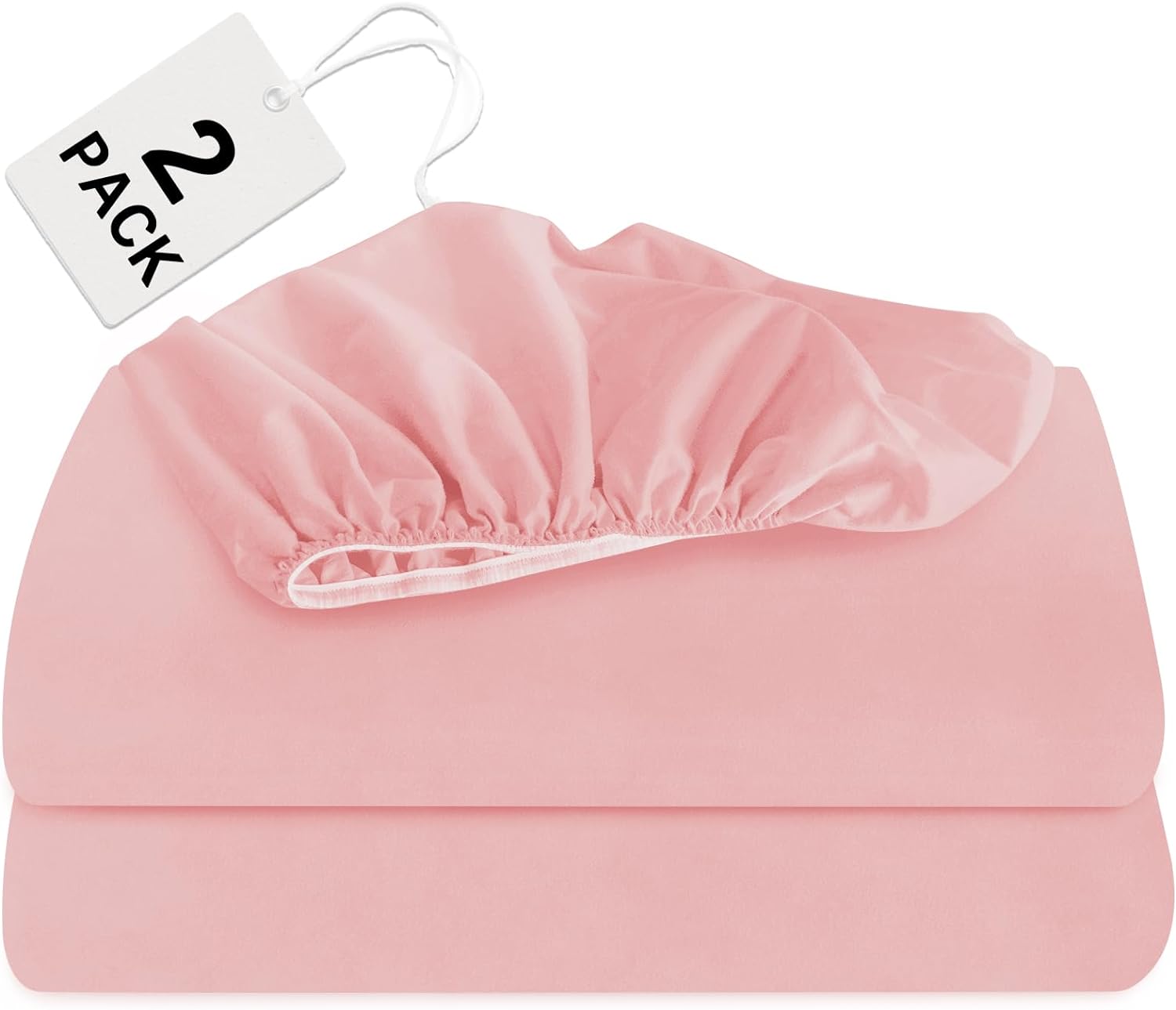 Biloban Twin Fitted Sheet 2 Pack Pink