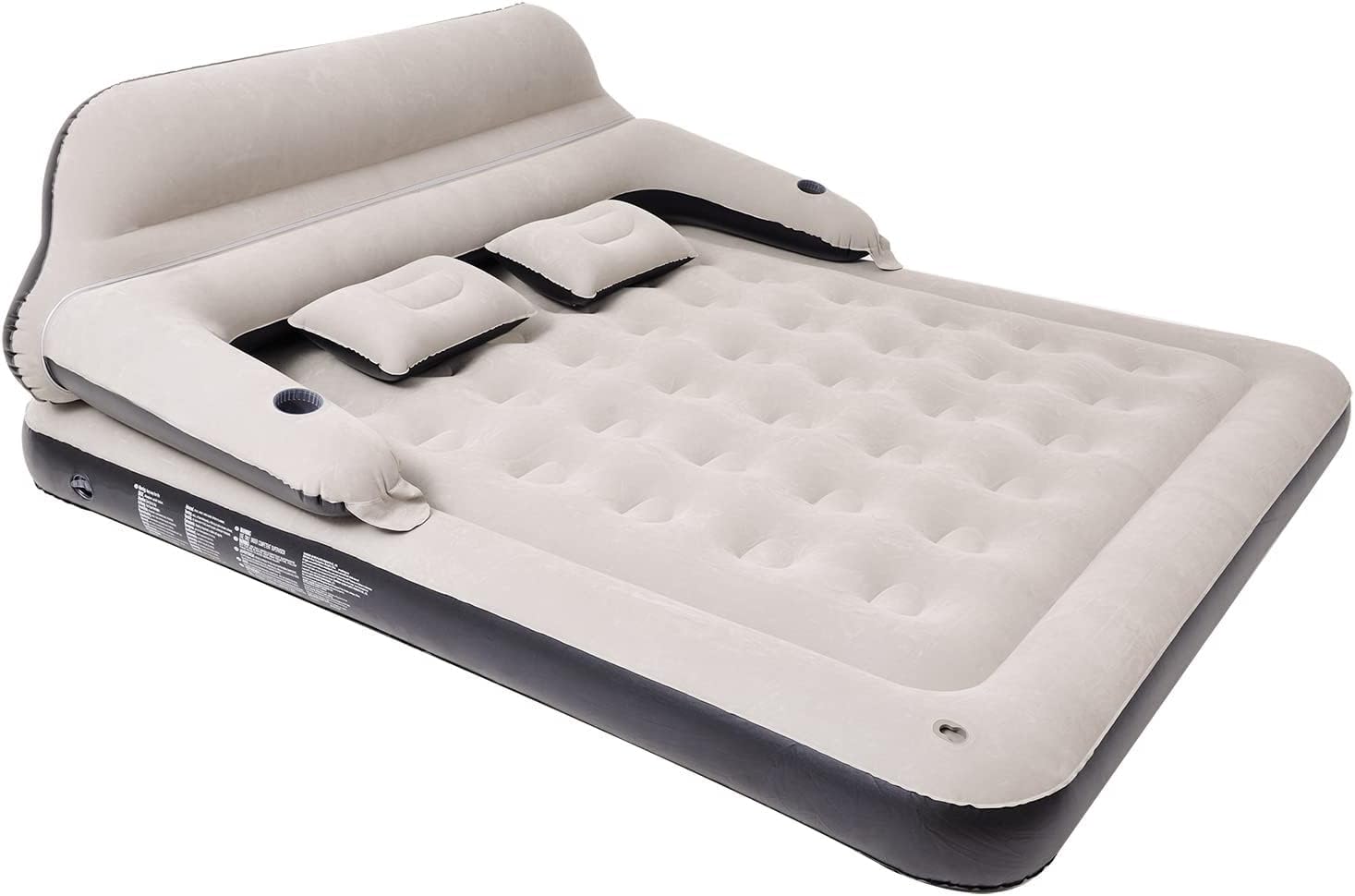 Queen Size Air Mattress with Headboard and Pillows Blow Up Sofabed