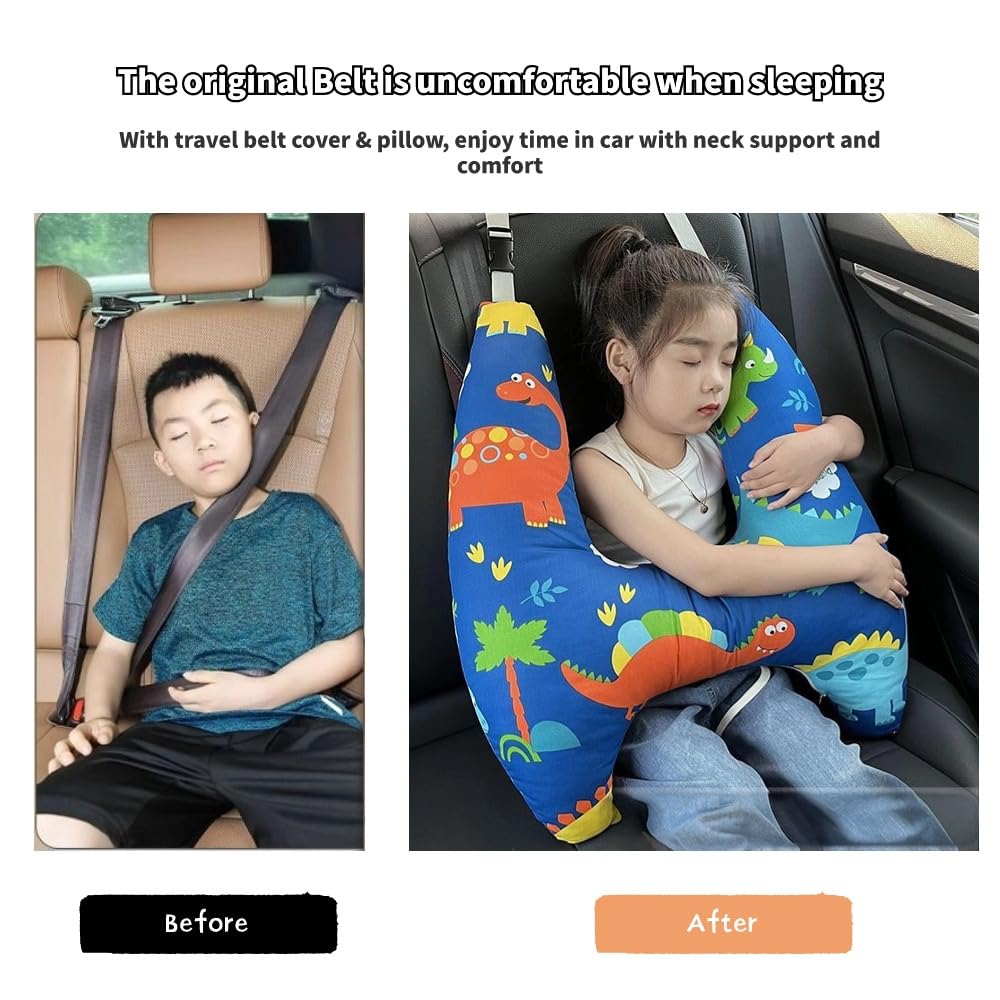 Kids Travel Pillow Dinosaur Cartoon Design
