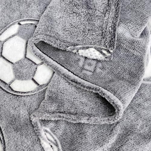 Sviuse Glow in The Dark Soccer Throw Blanket 1