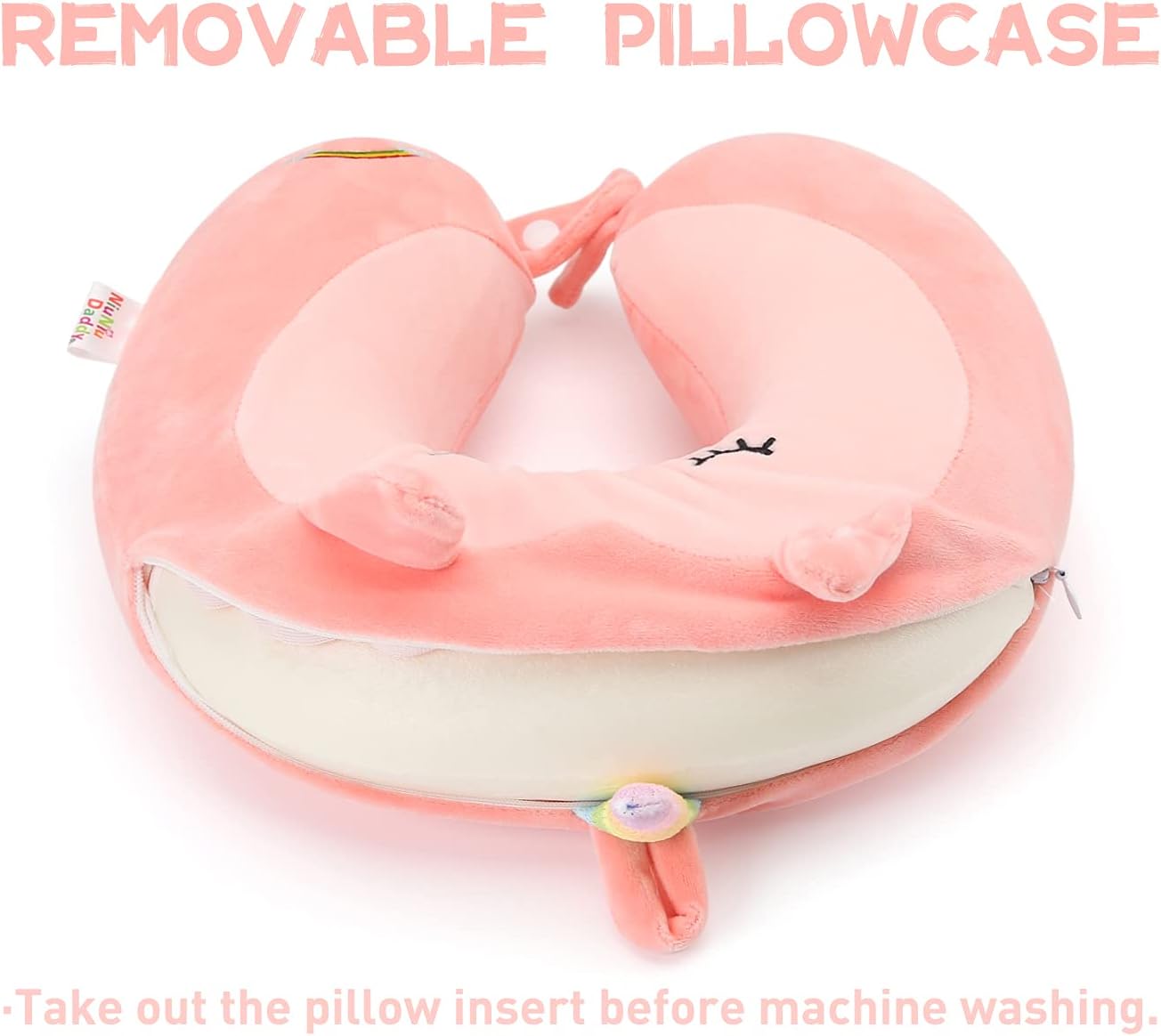 Niuniu Daddy Unicorn Travel Neck Pillow with Memory Foam