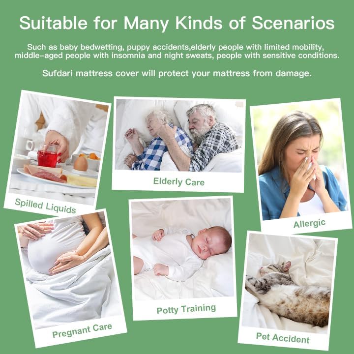 Sufdari Waterproof Mattress Protector Twin XL 1