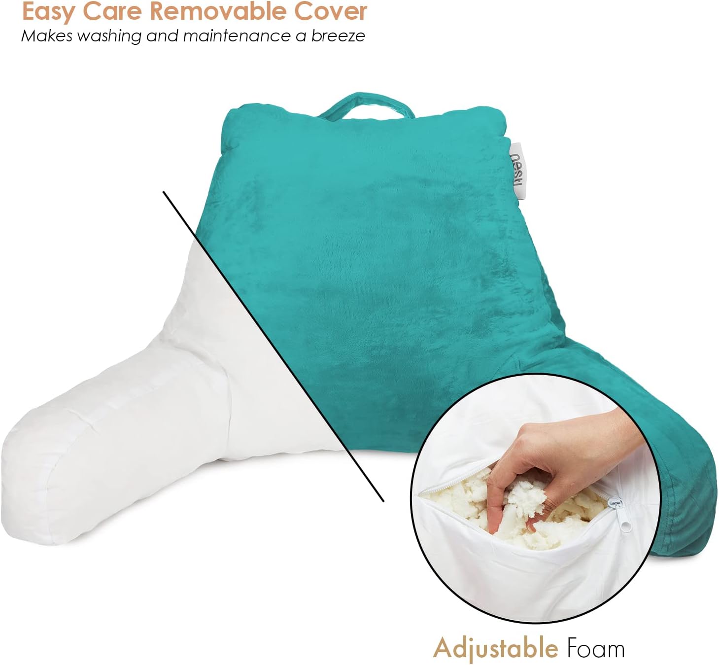 Nestl Reading Pillow Teal Memory Foam