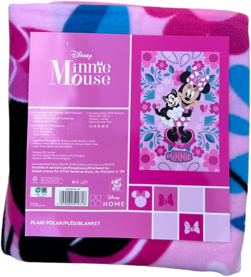 Disney Minnie Mouse Cozy Throw Blanket