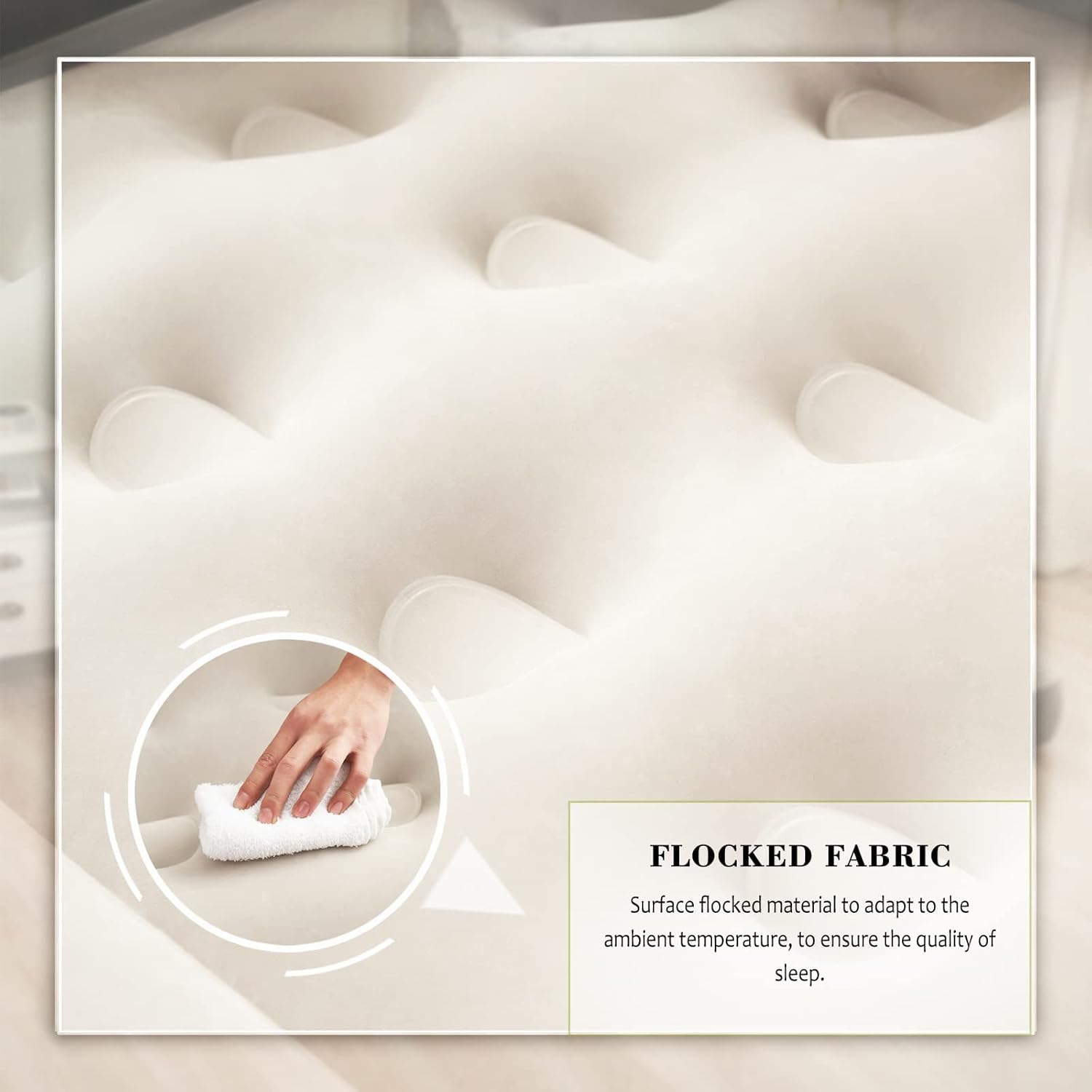 Queen Size Air Mattress with Headboard and Pillows Blow Up Sofabed
