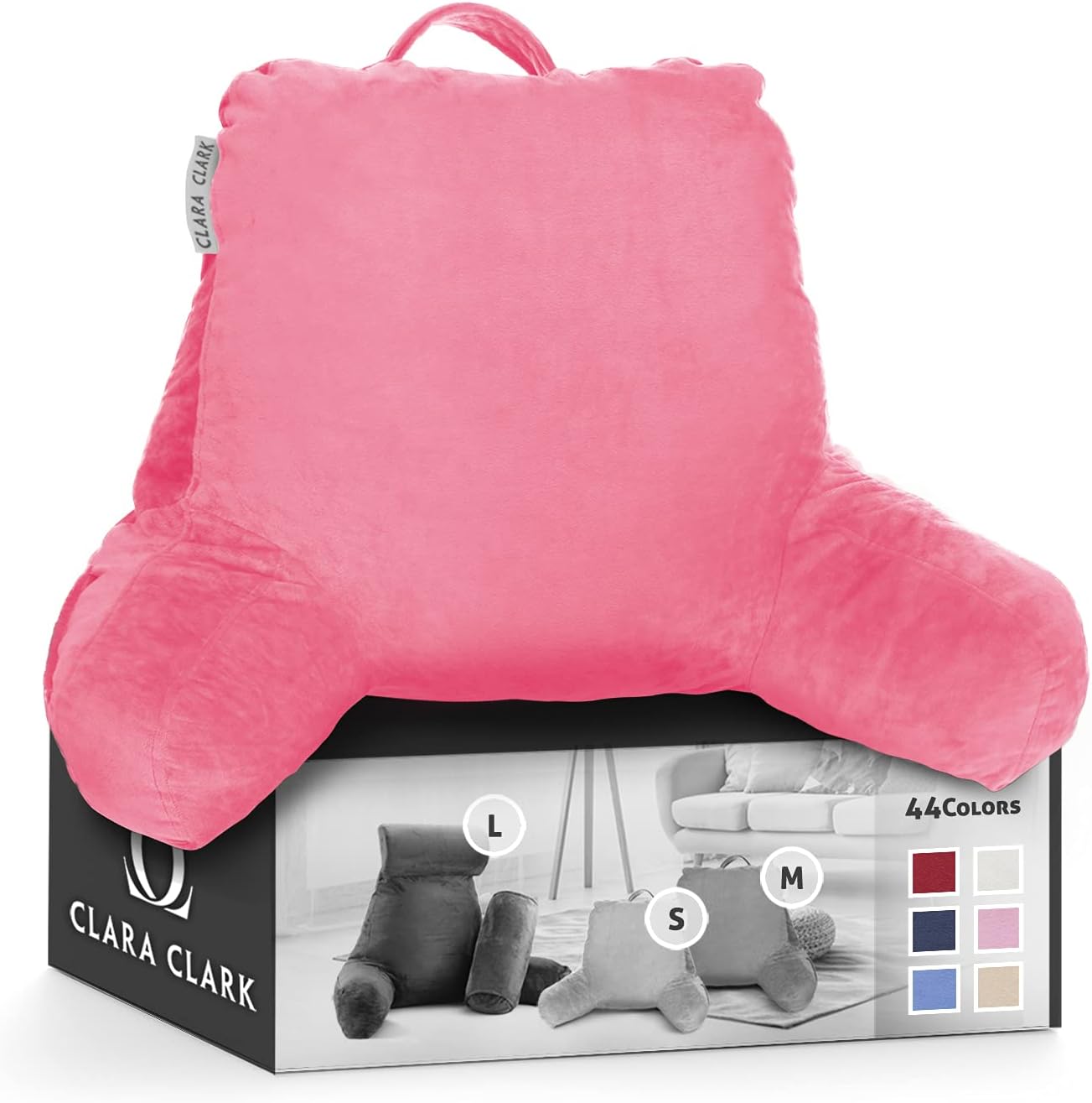 Clara Clark Reading Pillow - Medium Light Pink