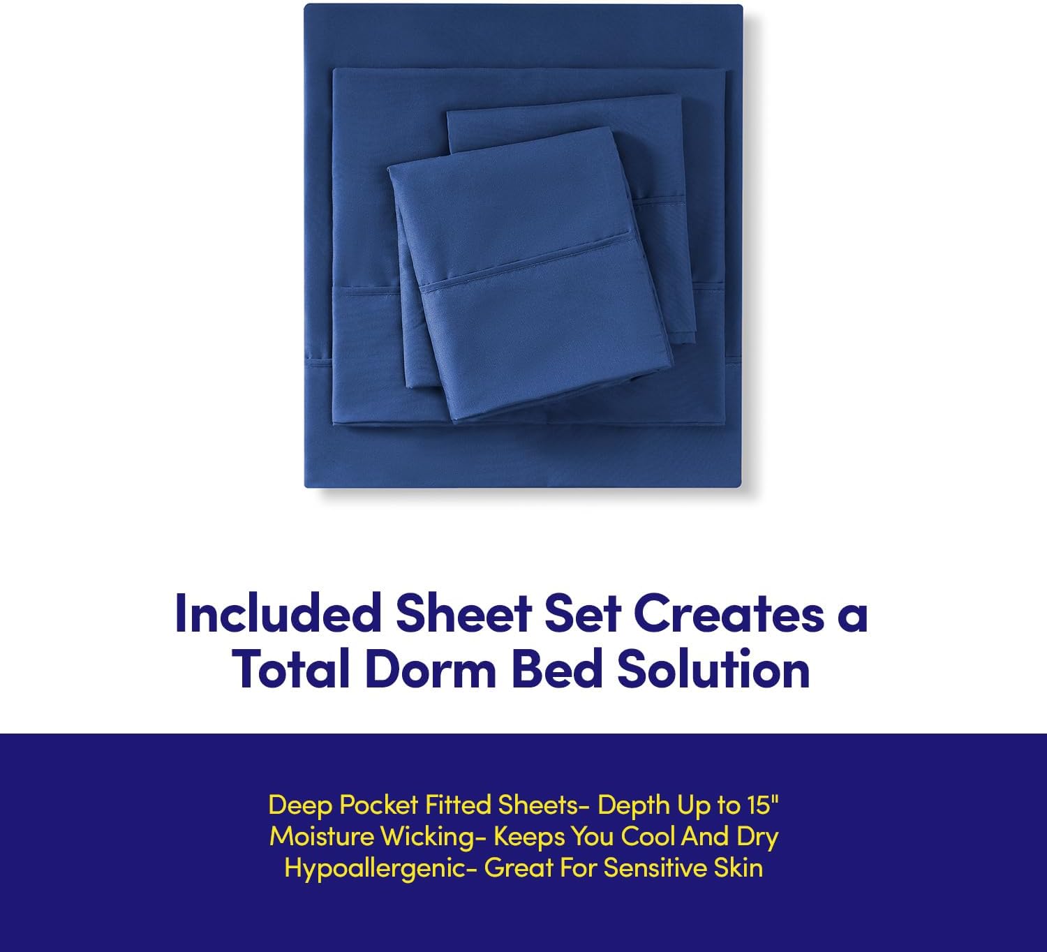 Sweet Home Collection Dorm Room Comforter Set 7 Piece Full