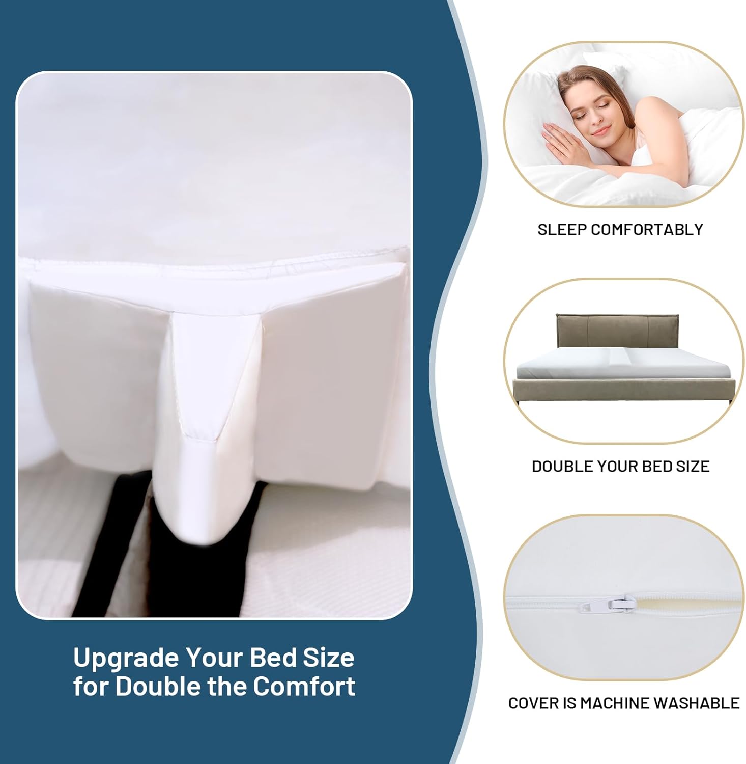 Twin to King Bed Converter Kit with Mattress Protector
