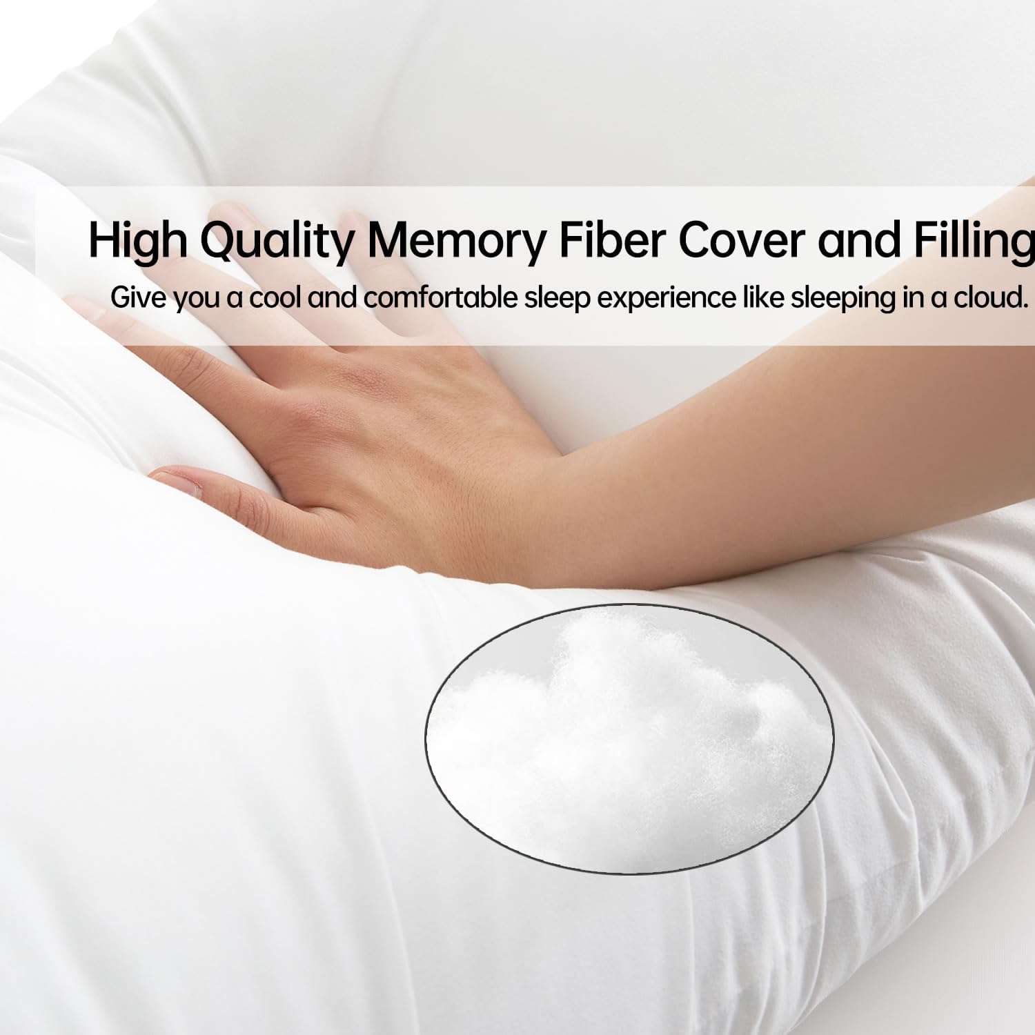 BedTreat Full Body Pillow Insert - 20 X 54 White