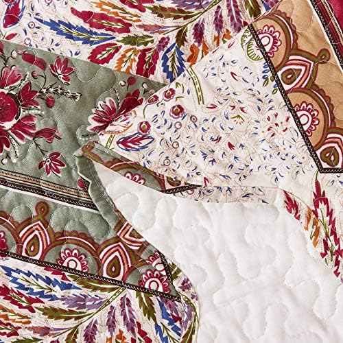 DaDa Bedding Bohemian Floral Bedspread Set - Cal King