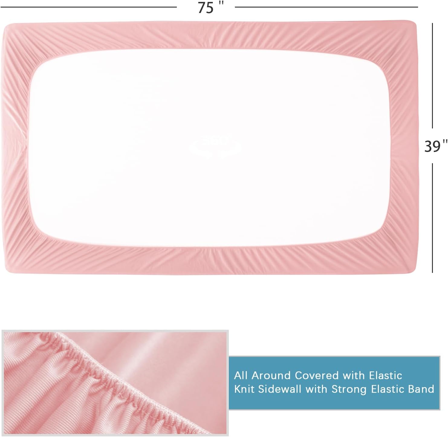 Biloban Twin Fitted Sheet 2 Pack Pink
