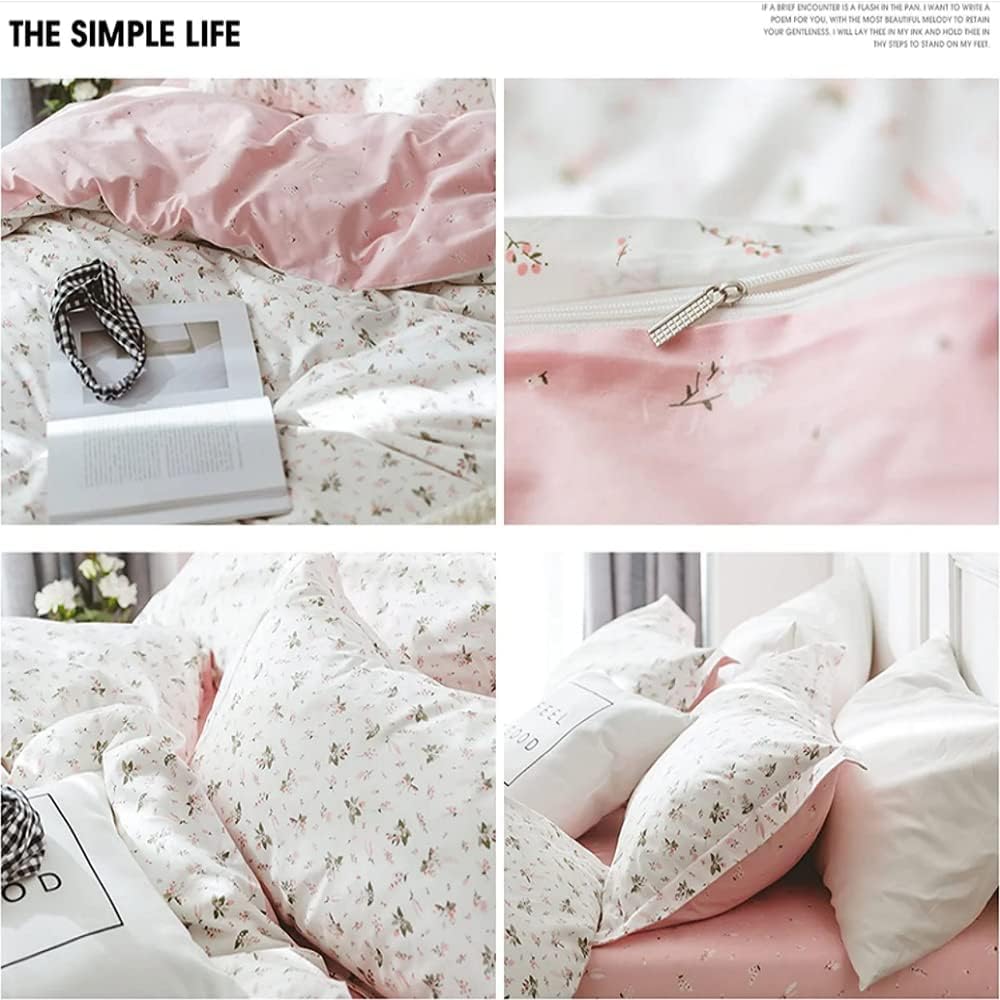 AMWAN Floral Duvet Cover Queen Set