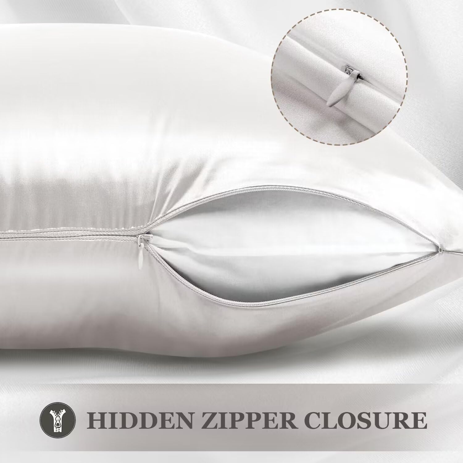Adubor 23 Momme Silk Pillowcase - 1PC Lvory White