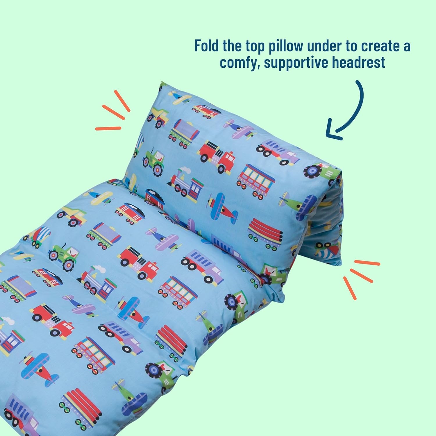 Wildkin Kids Floor Lounger Travel-Friendly Sleepover Ready Fits Standard Pillows