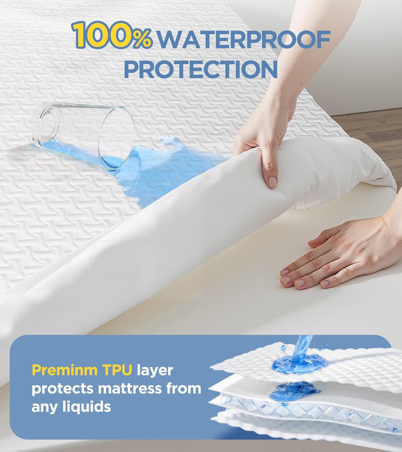 Emircey Home 100 Waterproof King Mattress Protector