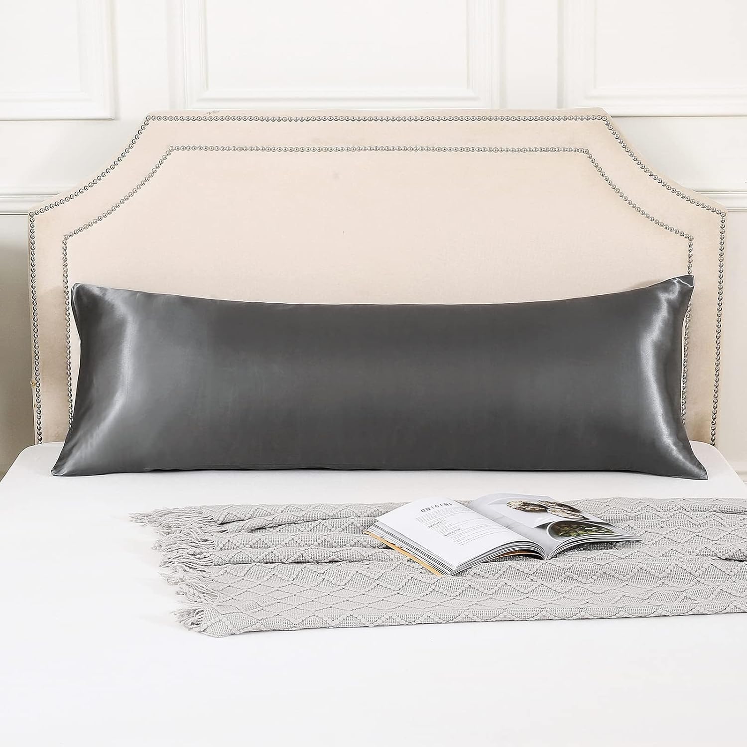 HUXMEYSON Cooling Body Pillow with Removable Satin Case