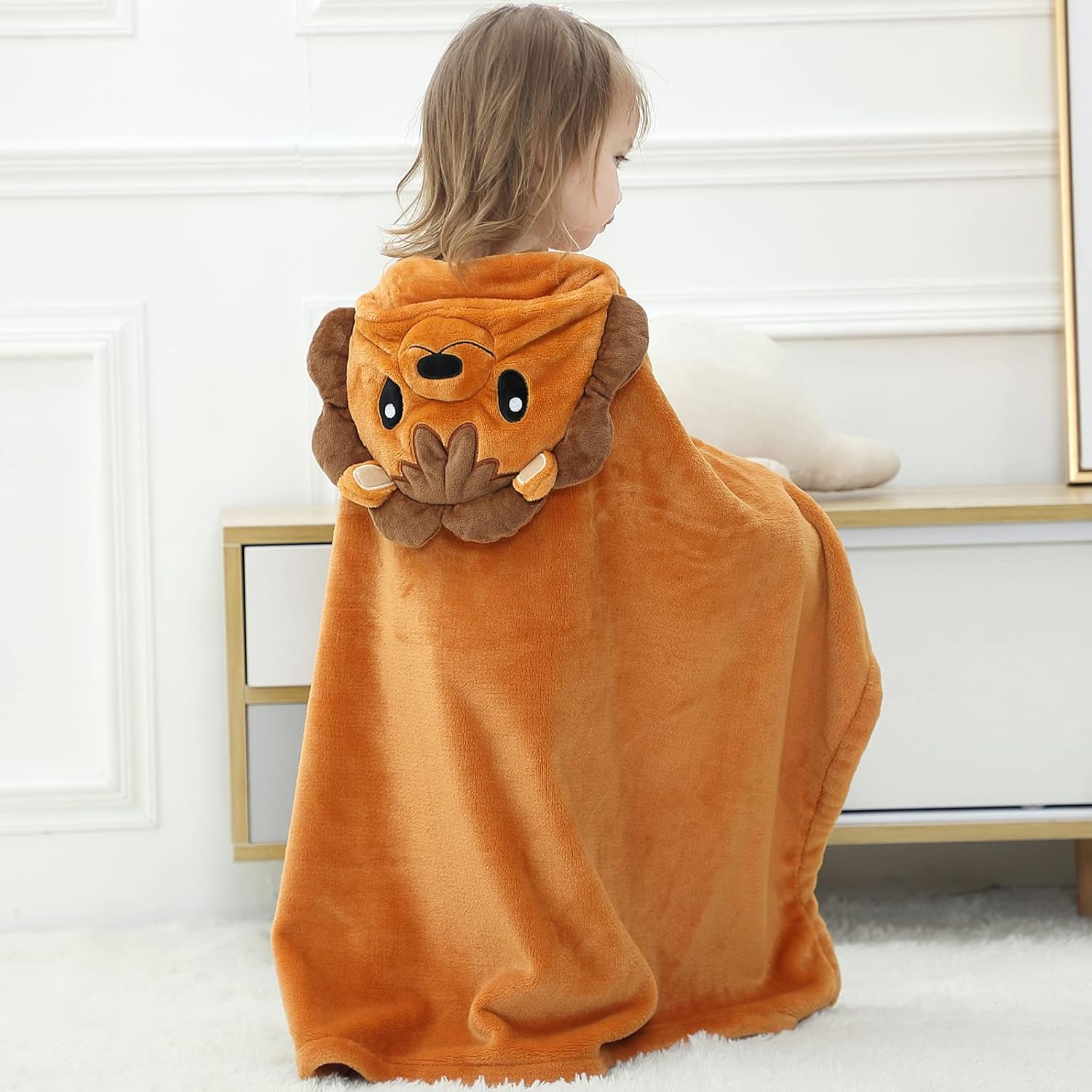 Arkwida Baby Bath Towel with Hood Flannel Blanket for Kids