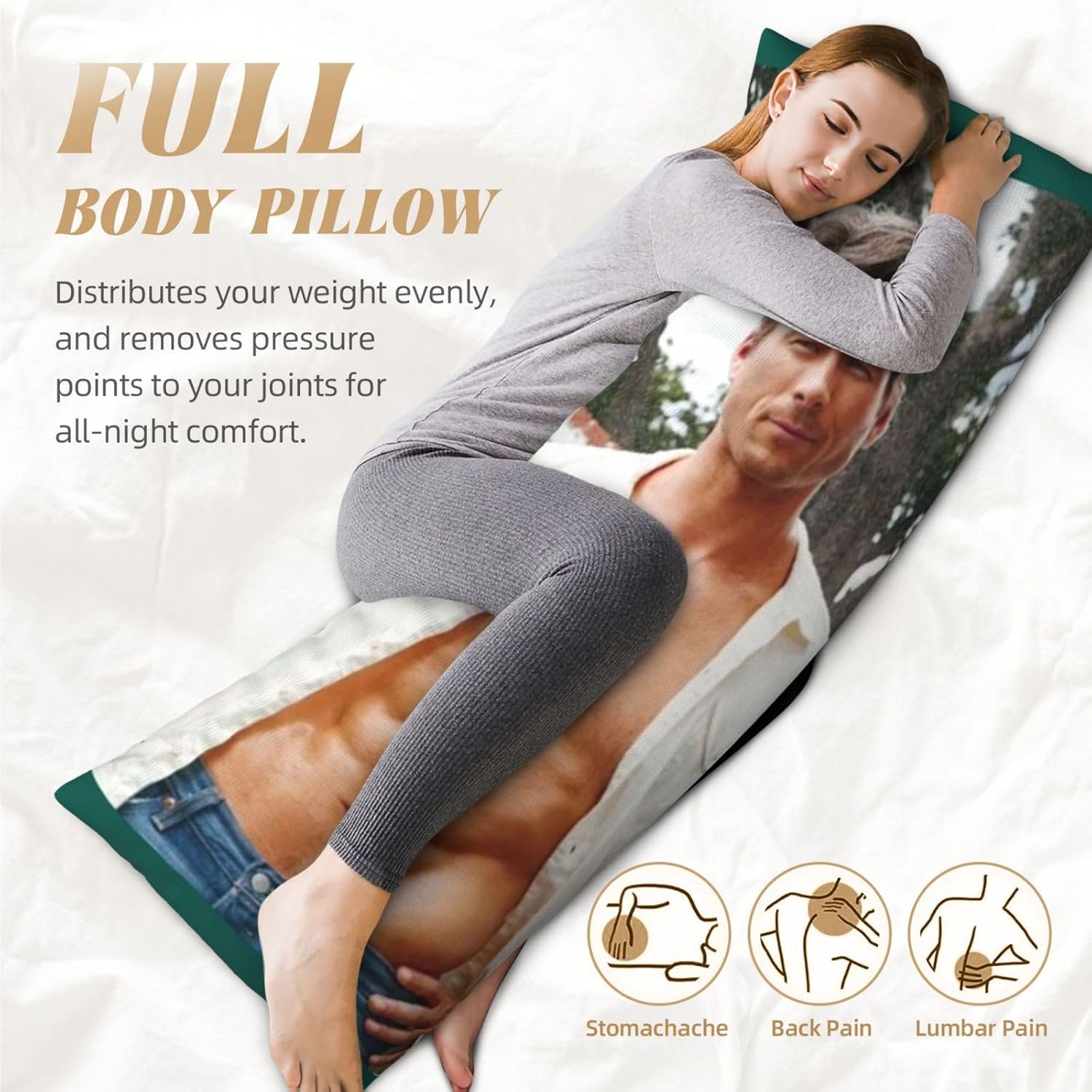 VICRRY Glenn Actor Powell Body Pillow Case 20x54